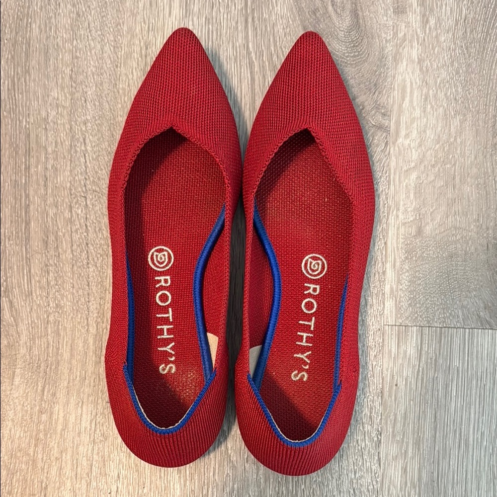 Rothy's Women's Red Flats Chili